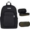 Invicta Zaino JELEK Zaino Doppio Scomparto -Tasca Porta PC Tasca Porta Borraccia Zaino Scuola Viaggio & Tempo Libero Maxi Capienza 38 LT + BUSTINA R.PLUS LOGO