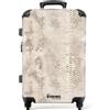 NoBoringSuitcases.com NoBoringSuitcases© Trolley Medio Valigia Media Rigida Da Viaggio Ruote | 67x43x25 cm - Valigie Leggere Stiva M Trolly Luggage Suitcase Leggerissimo Serpente - Motivo - Beige