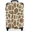 NoBoringSuitcases.com NoBoringSuitcases© Valigia Bagaglio A Mano Trolley Da Viaggio Valigie Carry | 55x35x20 cm - On Leggere Aereo 4 Ruote Cabina Luggage Giraffa - Motivo - Beige - Marrone
