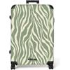 NoBoringSuitcases.com NoBoringSuitcases© Valigia Grande Trolley Da Stiva Viaggio Rigido Leggero 4 | 77x51.5x28 cm - Ruote Valigie Per Large XL Bagaglio Luggage Zebra - Motivo - Verde