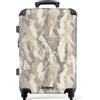 NoBoringSuitcases.com NoBoringSuitcases© Trolley Medio Valigia Media Rigida Da Viaggio Ruote | 67x43x25 cm - Valigie Leggere Stiva M Trolly Luggage Suitcase Leggerissimo Serpente - Motivo - Taupe
