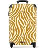 NoBoringSuitcases.com NoBoringSuitcases© Valigia Cabina Trolley Da Viaggio Bagaglio A Mano Aereo | 55x35x20 cm - Rigido Leggerissimo 4 Ruote Valigie Leggera Luggage Zebra - Classico - Ocra - Giallo