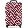 NoBoringSuitcases.com NoBoringSuitcases© Valigia Media Rigida Trolley Medio Viaggio Aereo 4 Ruote | 67x43x25 cm - Valigie Leggere Stiva M Trolly Bagaglio Luggage Zebra - Motivo - Bordeaux - Rosso
