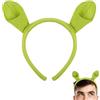 PEUTIER Cerchietto con Orecchie da Orco Verde, Cerchietto con Orecchie Carine per Capelli, per Halloween e Feste in Costume
