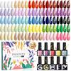Phoenixy 25 Colori Smalto Semipermanente Unghie 30Pz Smalti Semipermanenti per Unghie con 5 Base e Top Coat Kit Smalto Semipermanente per Principianti Regali per Donne