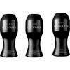 AVON 3 x deodorante da uomo, nero camoscio, a rullo, Avon
