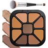 Joyeee Palette per il Trucco Contouring da 9 Colori, Illuminante Correttore Terra Abbronzante con Pennello per il Trucco, Fondotinta a Lunga Tenuta e Coprenza Totale