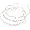 Wambere 3 fasce per capelli in metallo, da donna, per sport, yoga, argento misto