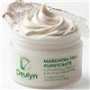 DEULYN COSMETICS DEULYN Maschera Viso Purificante 100 ml con Argilla Bianca, Olio di Macadamia, Avocado e Acido Ialuronico, Crema Idratante con Texture Cremosa e non Secca la Pelle, Made in Italy