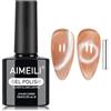 AIMEILI Gel Occhio di Gatto Smalto Gel con Magnete Cat Eyes Unghie - 1299 | 15ml Smalto Gel Magnetico Cat Eye, Smalto Semipermanente Occhio di Gatto, Soak Off Gel Unghie Magnetico, per il Tuo Daily