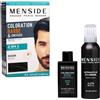 Menside - Kit di colorazione 2 in 1 Barba & Capelli - Crema colorante + rinnovatore - Copre a lungo pelo e capelli grigi - Aloe e sandalo rosso