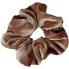 Anevous 2 elastici per capelli da donna, in velluto, stile retrò, elastici per capelli, con elastico, per donne e ragazze, caffè chiaro