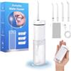 AYBUY Idropulsore Dentale Portatile Idrogetto, Irrigatore Orale Senza Fili | Idropulsore Dentale ad Acqua con Irrigatore Orale Dentale Ricaricabile Impermeabile IPX7 con 4 Bocchette