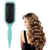 Aelxveba Spazzola per riccioli 3 in 1, spazzola per capelli ondulati a ricci, con gommini morbidi o naturali, districante e volumizzante, adatta per capelli umidi e secchi