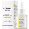 Soelegant Siero al retinolo per il viso, siero idratante al retinolo anti-invecchiamento, cura della pelle per il viso con ialuronico, siero antirughe alla vitamina E, delicato e rassodante, nutre la pelle