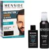 Menside - Kit di colorazione 2 in 1 Barba & Capelli - Crema colorante + rinnovatore - Copre a lungo pelo e capelli grigi - Aloe e sandalo rosso