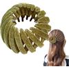 Generic Fermaglio per capelli in velluto a forma di nido d'uccello, crea chignon | Fermagli per capelli espandibili, piastra a nido, forcina, accessori per capelli per donne e ragazze, acconciatura raccolta