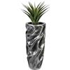 Casablanca modernes Design Casablanca Vaso Drop, colore argento anticato, con vaso, diametro 26,5 cm, altezza vaso 70 cm