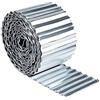 Relaxdays bordo per prato, 10 m x 14 cm, metallo zincato, rotolo, profilo flessibile per aiuole, argento