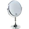 TUKA-i-AKUT TUKA Specchio Bagno per Trucco 10X Ingranditori, 8 Doppio Specchio Cosmetico Con Piedistallo, ø 20 cm Specchio da Tavolo per Trucco e Rasatura, 2 Facciate Vanity Mirror, Cromato, TKD3105-10x
