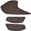 Generic Copertura per cruscotto e tappetino per porta in pelle ecologica nera con cuciture rosse per DAF XF 2021+ guida a sinistra