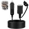 Nimbust Cavo di prolunga per accendisigari 12V per auto 5m, cavo di prolunga 12V/24V impermeabile per accendisigari con fusibile da 10A, cavo piatto per borsa frigo, compressore, ionizzatore, campeggio