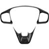 Mbxpxe Auto Accessori Pannello Volante Copertura Per Ford Per Fiesta Per MK8 2017-2021 Per Focus Per MK4 2019-2023 ABS Car Trim Decorazione Adesivo(Carbon Fiber Black)