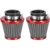 PATIKIL 2 Pezzi Filtro Dell'Aria 35mm Per Moto Per Motori GY6 Rosso | 50cc 90cc 110cc 125cc 150cc 200cc, CRF50 Moto Dirt Bike Pit Bike Moped Scooter ATV Go Kart Cart Parti
