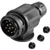 ETUKER Spina di Rimorchio a 13 Poli 12V Impermeabile CE incl. Modello di Cablaggio,13pin Trailer Plug per Carrello Autocarro