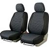 Auto Accessori Lupex | 2pz Coprisedili Anteriori Compatibili con Clio - Tessuto Deluxe | Design Elegante, Resistente e Confortevole, Grigio - Cuciture Grigio