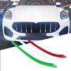 GZZHENGYE Rivestimento della griglia Rivestimento della griglia anteriore in confezione da 3 pezzi Compatibile con Maserati Grecale 2022 2023 (Verde+Bianco+Rosso 3 PZ)