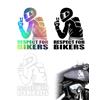 KONFEN Adesivi Riflettenti Respect for Bikers 3 Pezzi per Moto Auto Bici Casco, Adesivo Catarifrangente Impermeabile Resistente Sole Corsa Scooter Decorazione Esterni Accessori, Nero Bianco Laser