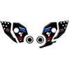 AZgraphishop Protezione Batti Tacco RESINA 3D COMPATIBILE CON HONDA Africa Twin CRF 1000 ADB-001(NWS) (Blue e Rosso 2019)