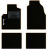 QUEMAR Tappetini Auto per Panda II 2003-2011, Bordo Beige, 1 Ricamo | Kit Tappeti Moquette e Gomma su Misura / Set 2 Anteriori + 2 Posteriori / Ricami e Colori Personalizzati / Antiscivolo