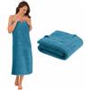 KORVORIA XXL Telo Doccia 100 x 200 cm, Telo Doccia Grande, Blu Pavone | Asciugamano da Bagno in Microfibra Grande, Morbido e Assorbente, Unisex, Adatto per Bagno, Spiaggia, Spa e Sauna