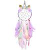 MHJY Acchiappasogni a forma di unicorno, grande acchiappasogni per bambine, accessorio fatto a mano, colorato, decorazione da appendere alla parete, per la cameretta dei bambini, regalo di compleanno