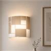 MA MAISON Applique Geometrica in Vetro 30 cm - da Parete, Attacco E27, 57Hz, 1 Attacco, per Soggiorno, Camera, Bagno, Corridoio, Compatibile con Lampade a Led - Made in Italy