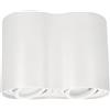 EDO Faretto da Soffitto a Superficie Rotondo Bianco SKAND 2 Orientabile - Plafoniera Moderna in Alluminio con Attacco GU10 - Doppio Spot da Soffitto per Soggiorno, Cucina, Corridoio, Ufficio
