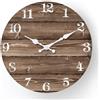 COMTEX Orologio da parete vintage con design in imitazione di legno, semplice orologio da parete per soggiorno e camera da letto senza vetro (30,5 cm, 30 cm)