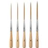Naapesi 5 Pezzi Pennelli Rigger Professionali - Pennelli per Dettagli Fini con Setole, Ideale per Miniature, Nail Art, Modellismo e Pittura Artistica (Acquerello, Olio, Acrilico)