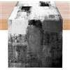 Ardjxue Runner Tavolo Moderno Lino Nero Bianco Grigio 40x140cm Decorazione Primaverile Estate Autunno Lnverno Retrò Boho Panno Runner Tavola per Feste Vacanze Cucina Banchetti Matrimoni Natale