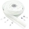 WKXFJJWZC Cerniera a spirale in nylon lunga 10 metri 5# con 20 cursori per cerniera fai da te, cucito, accessori di abbigliamento (20 colori) (bianco)