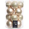 Kaemingk Palline per albero di Natale in vetro, 8 cm, perla, 16 pezzi