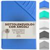 SoNiT home decor Sonit- Lenzuolo con Angoli Micro Satin Blu Matrimoniale 160x190cm