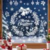 Tanlaby 9 Fogli Adesivi Natalizi per Finestre Vetrofanie Ghirlanda Babbo Natale Fiocchi di Neve Decorazioni Natalizie per Vetrine Finestra Porte in Vetro