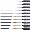 KAZATE Set di pennelli fini, 10 pezzi, colori acrilici, pennelli acrilici, acquerelli, modellismo, pittura con i numeri, sottili e piccoli, dettagli in miniatura, pennello artistico