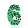 CAPASTEC Candele Di Compleanno Numero 4 Verde 1pc Decorazione Tema Calcio