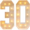 Donened - Lampada a LED con numeri, numero di 100 cm, con numeri illuminati, luci notturne, per feste di laurea, matrimoni, feste di compleanno (30)