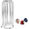 IlGruppone Porta Capsule Caffè in Metallo - Supporto Cialde Verticale Salvaspazio (20/30/36/40/52 Capsule) Organizzatore Caffè - Design Moderno e Girevole - Compatibile Tipo Nespresso - Dorota-30Capsule