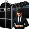 Retoo Set di 5 custodie per vestiti, 60 x 100 cm, nero, con chiusura lampo | Tessuto non tessuto impermeabile, traspirante, antipolvere, riutilizzabile, pieghevole, per abiti, cappotti, camicie